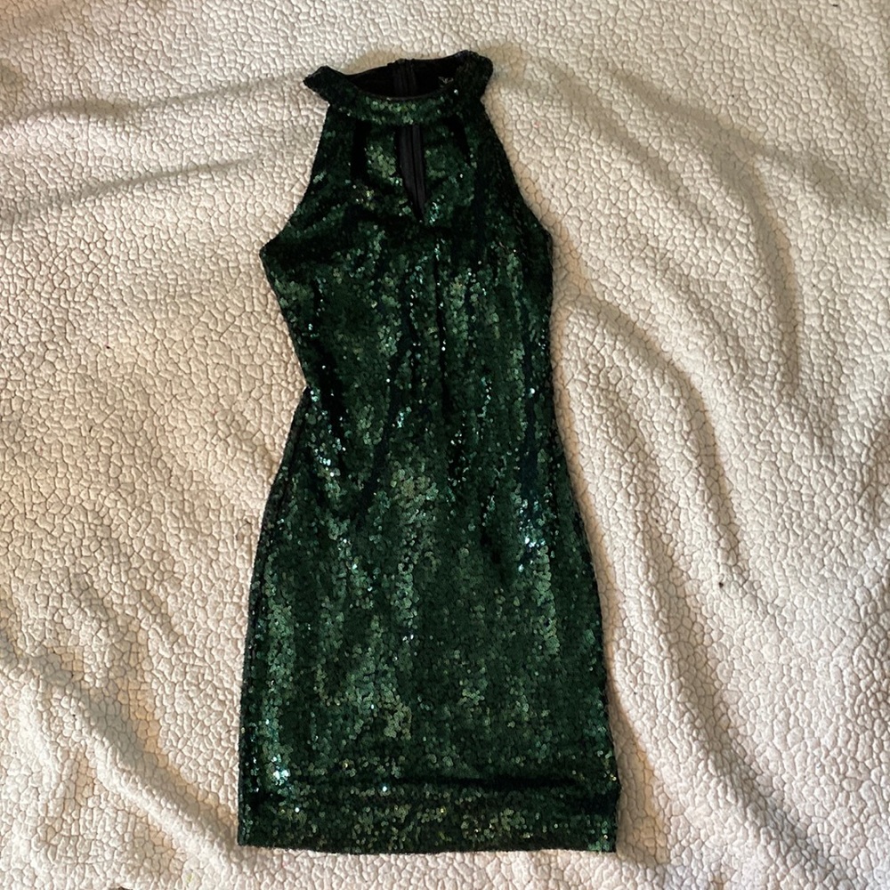 Sequins Green Party dress